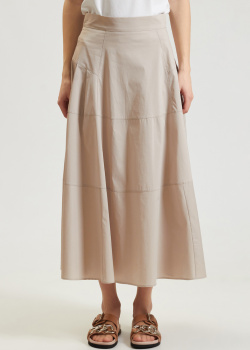 Длинная юбка D.Exterior бежевого цвета, фото